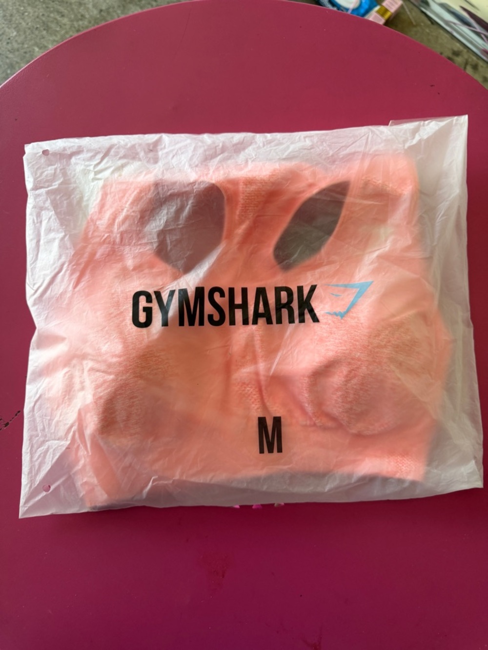 Gymshark Coral/Peach Activewear Top